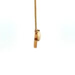14K Y Gold Opal V-design Diamond Necklace 18" - Image 3