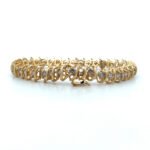 14K Yellow Gold S Link App 3.5cttw Diamond Accented 7" Tennis Bracelet - Image 3