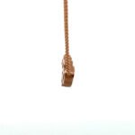 14K R Gold Bezel Set Purple Garnet and Diamond Bubble Bar Necklace 18" - Image 3