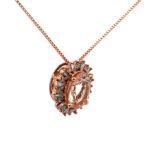 10K R Gold 1.11ct Morganite with Diamond Accent Necklace 18" - Image 2