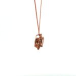 10K R Gold 1.11ct Morganite with Diamond Accent Necklace 18" - Image 3