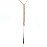 14K Rose Gold 0.33tw Diamond Vertical Bar Necklace 18" - Image 2