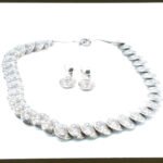 Southwest Sterling Silver Circular Basket Beach Concho Stud Earrings and Necklace Set - Image 2