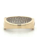 14K Gold 3 Diamond Band .95 Diamond TDW Ring Size 6.75 - Image 3