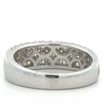 14K White Gold 3 Diamond Band 1.00 Diamond TDW Ring Size 7 - Image 3