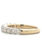 14K Gold Single Band 11 Diamonds 1.00 Diamond TDW Ring Size 7 - Image 2