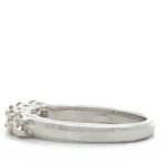 14K White Gold Single Band 5 Diamonds .77 Diamond TDW Ring Size 6.5 - Image 2