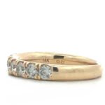 14K Gold Single Band 10 Diamonds .98 Diamond TDW Ring Size 6.5 - Image 2