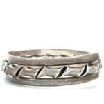 Vintage Mexico Silver Rope Cable Twist Sterling Silver Cuff Bracelet - Image 2