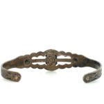Vintage Fred Harvey Pacific Style Sterling Silver and Turquoise Cuff Bracelet - Image 3