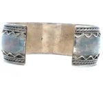 Vintage Native Sterling Silver Braided and Squiggle Cuff Bracelet - Image 3