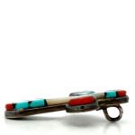 Robert Lewis Vintage Zuni Navajo Sterling Silver Multi-Gem Inlay Cross Pendant - Image 3
