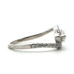 Uneek 14K White Gold GIA Cert 1.01ct Marquise Diamond with Halo Horizontal Set Engagement Ring Size 7 - Image 2