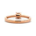14K Rose Gold .61ct Round Brilliant Diamond Hidden Halo Pave Accented Engagement Ring Size 6.75 - Image 3