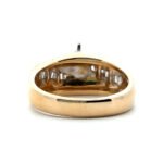 14K Yellow Gold .40ct Marquise Diamond Baguette Accented Wide Band Engagement Ring Size 6.5 - Image 3