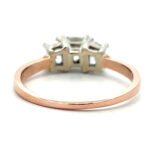 14K Two Tone Gold App 1.75cttw Multi-cut Diamond Three Stone Anniversary Ring Size 11 - Image 3
