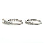14K White Gold .45ct Round Brilliant Diamond Accented Vintage Inspired Engagement Wedding Set Size 6.5 - Image 3