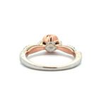 Enchanted Disney Belle Rose 14K Two Tone Gold App .75ct Round Diamond Pave Twist Band Engagement Ring Size 6 - Image 3