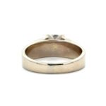 14K White Gold App .75ct Princess Cut Diamond Channel Set Accented Wide Band Engagement Ring Size 6 - Image 3