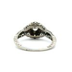 Vintage Circa 1920s 14K White Gold Filigree App .10ct Round Diamond Illusion Engagement Ring Size 5.5 - Image 3