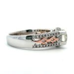 14K Two Tone Gold App 1ct Round Brilliant Diamond Accented Carousel Design Engagement Ring Size 6.75 - Image 2