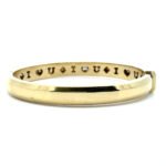 18K Yellow Gold App 5cttw Multi-Cut Diamond Accented Hinged Bangle Bracelet - Image 3