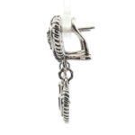 Sterling Silver Judith Ripka CZ And Citrine Heart Shaped Dangled Earrings - Image 3