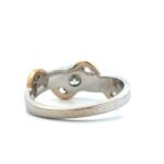 14K White Gold App .70ct Round Brilliant Diamond Yellow Accented Swirl Engagement Ring Size 7.5 - Image 3