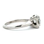 Vintage 14K White Gold App 1.10ct Round Euro Cut Diamond Solitaire Engagement Ring Size 4.75 - Image 2