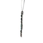 Sterling Silver Turquoise Teardrop Statement Necklace - Image 2