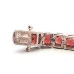 Sterling Silver Multi Semi Precious Gemstone Channel Set Tennis Bracelet - Image 3