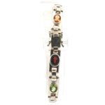 Sterling Silver Multi Semi Precious Gemstone Oval Cut Bezel Set Bracelet - Image 2
