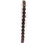 Sterling Silver Garnet Round Cut Prong Setting Tennis Bracelet